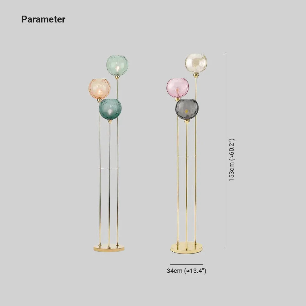 Drei farbige Kugeln kreative Stehlampe
