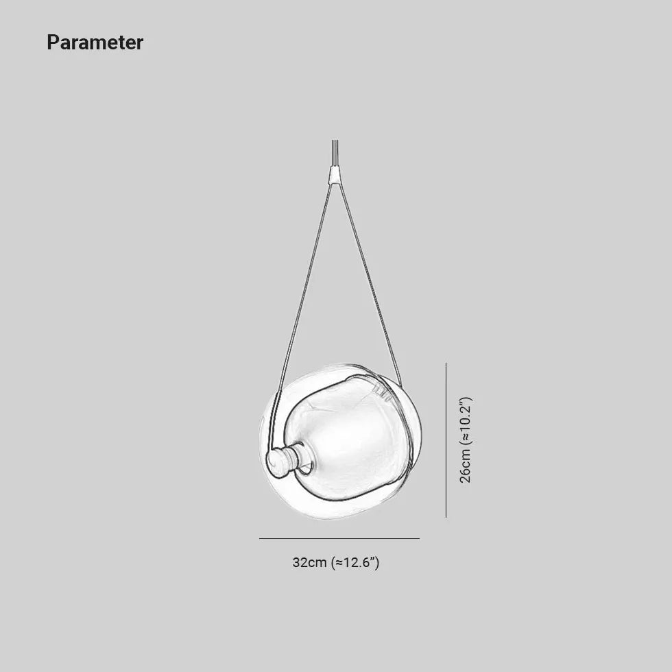 Sphärisch moderne transparente Glasanhänger Licht