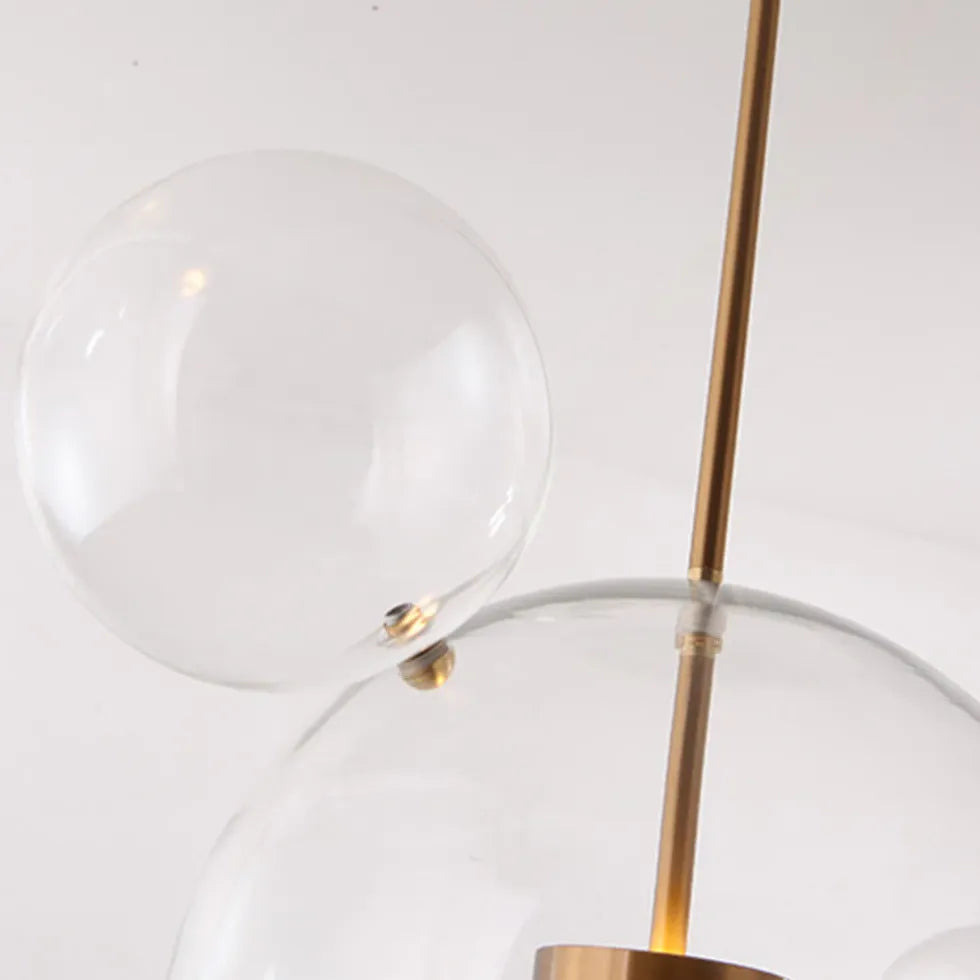 Bubble Clear Glass Gold Pendant Light