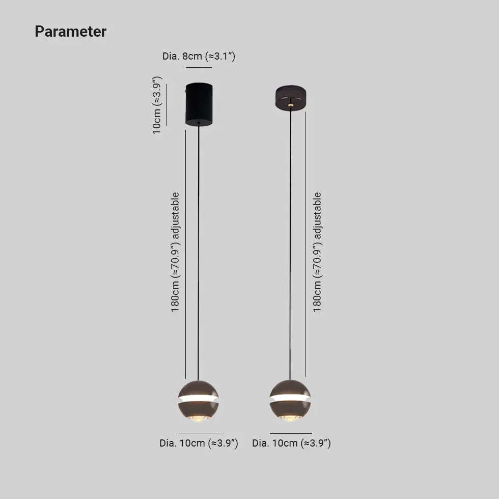 Kugel Pendelleuchte Schwarz elegantes modernes Design