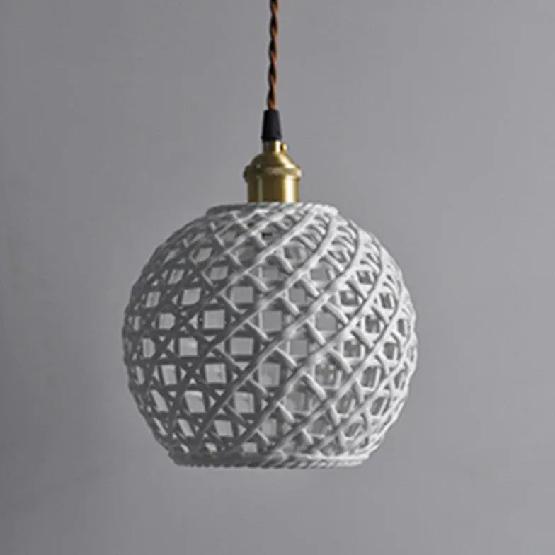 Ceramic Texture Single Head Vintage Pendant Light