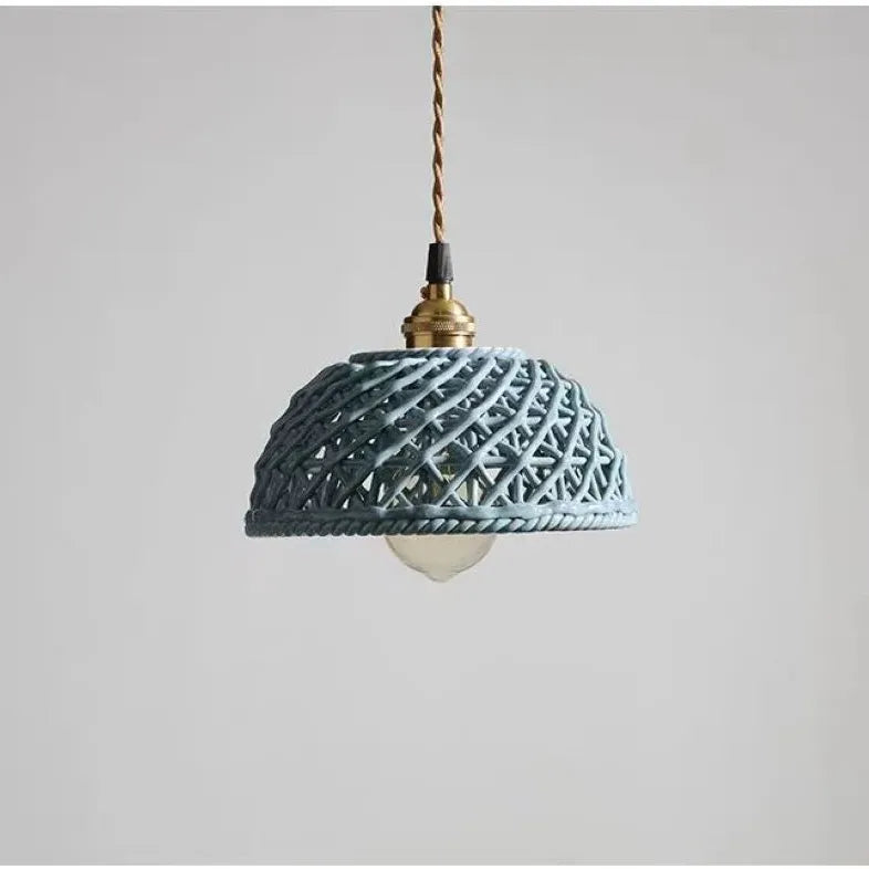 Ceramic Texture Single Head Vintage Pendant Light