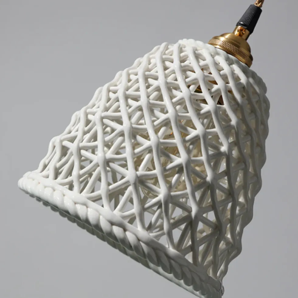 Ceramic Texture Single Head Vintage Pendant Light