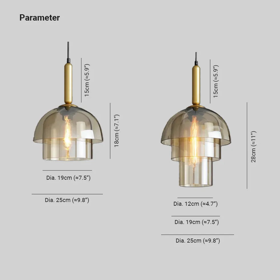 Pendelleuchte Rauchglas Kugel Dänisches Luxuriöses Design