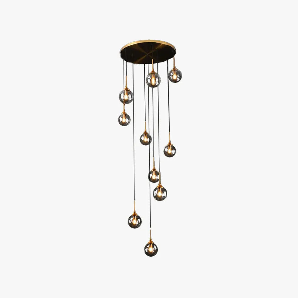 Multi-Sphere Metal Ring Modern Chandelier