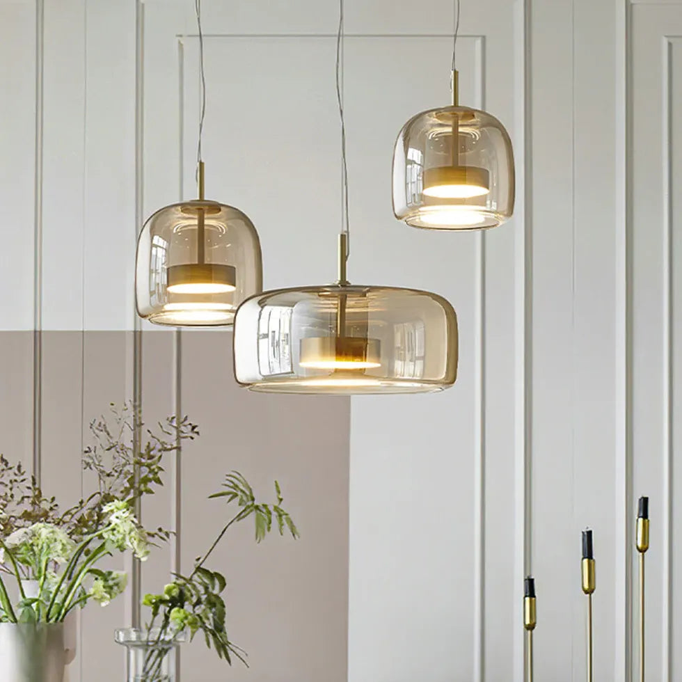 Wohnzimmer Lampe Pendelleuchte Nordisch Einfach Glas Design