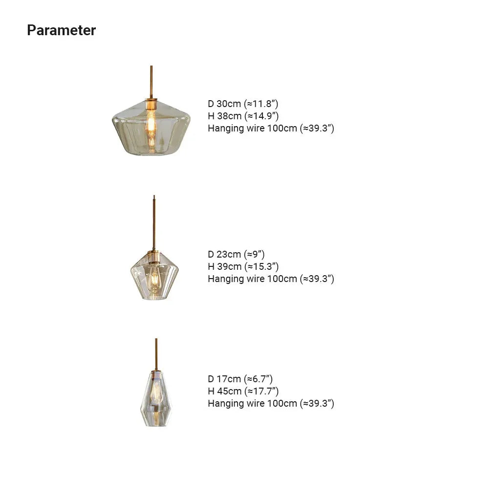 Pendelleuchte Glas Transparent nordische schlichte klare Glaskugel