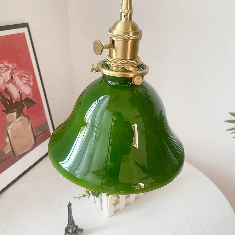 pendelleuchte grün glas im minimalistischen Vintage-Stil