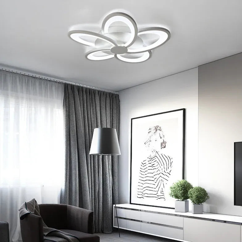 Flower-Shaped Modern White Bedroom Ceiling Light