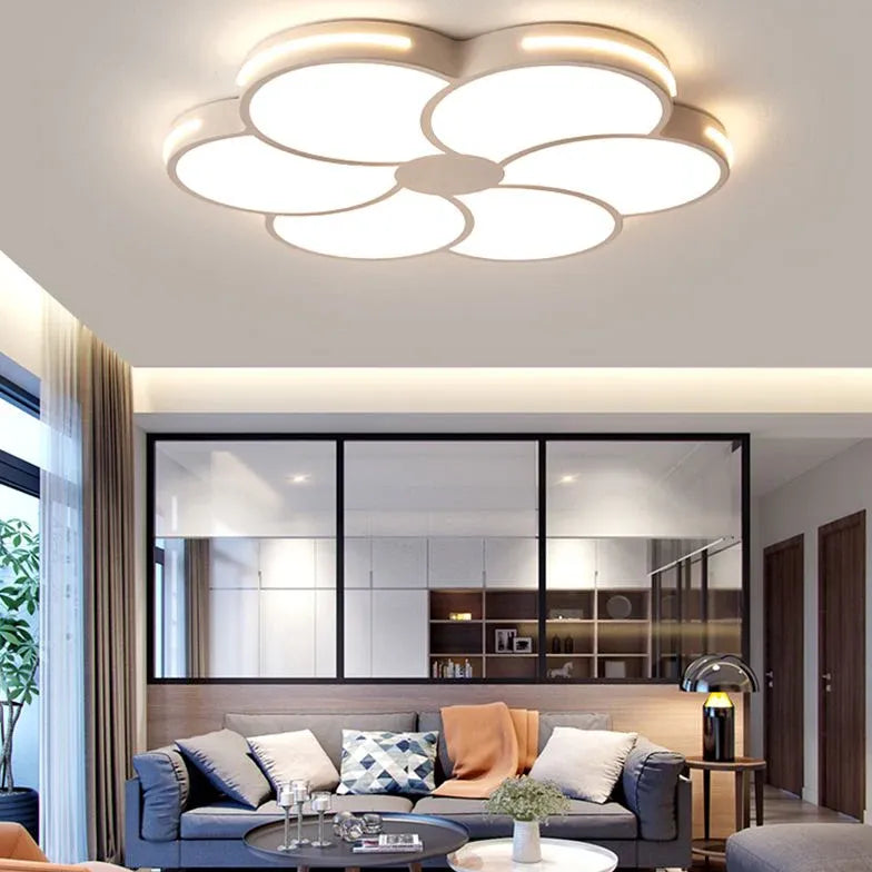 Flower-Shaped White LED Pendant Light