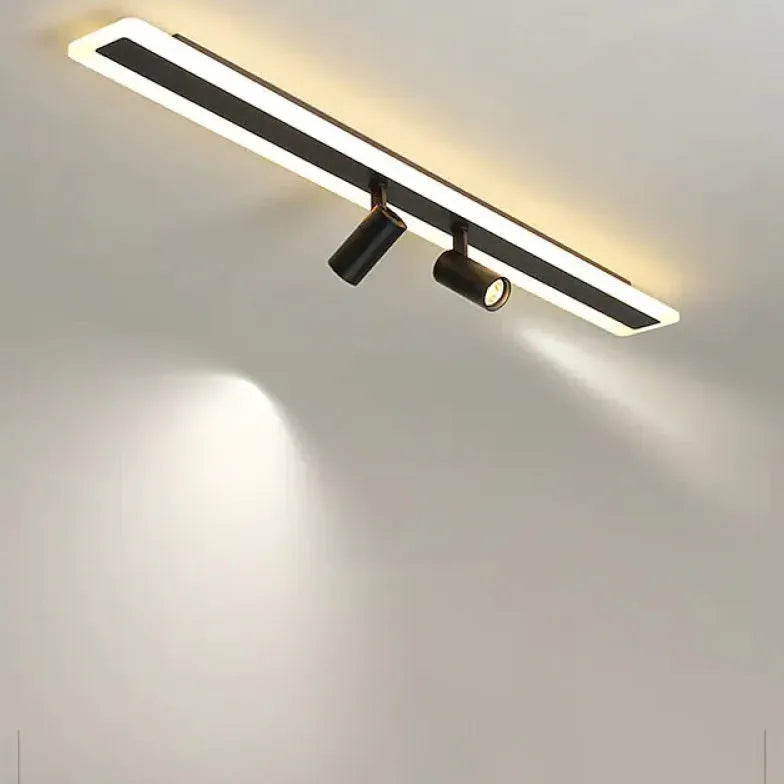 Rectangular Black LED Living Room Ceiling Light