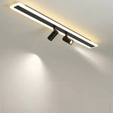 Rectangular Black LED Living Room Ceiling Light