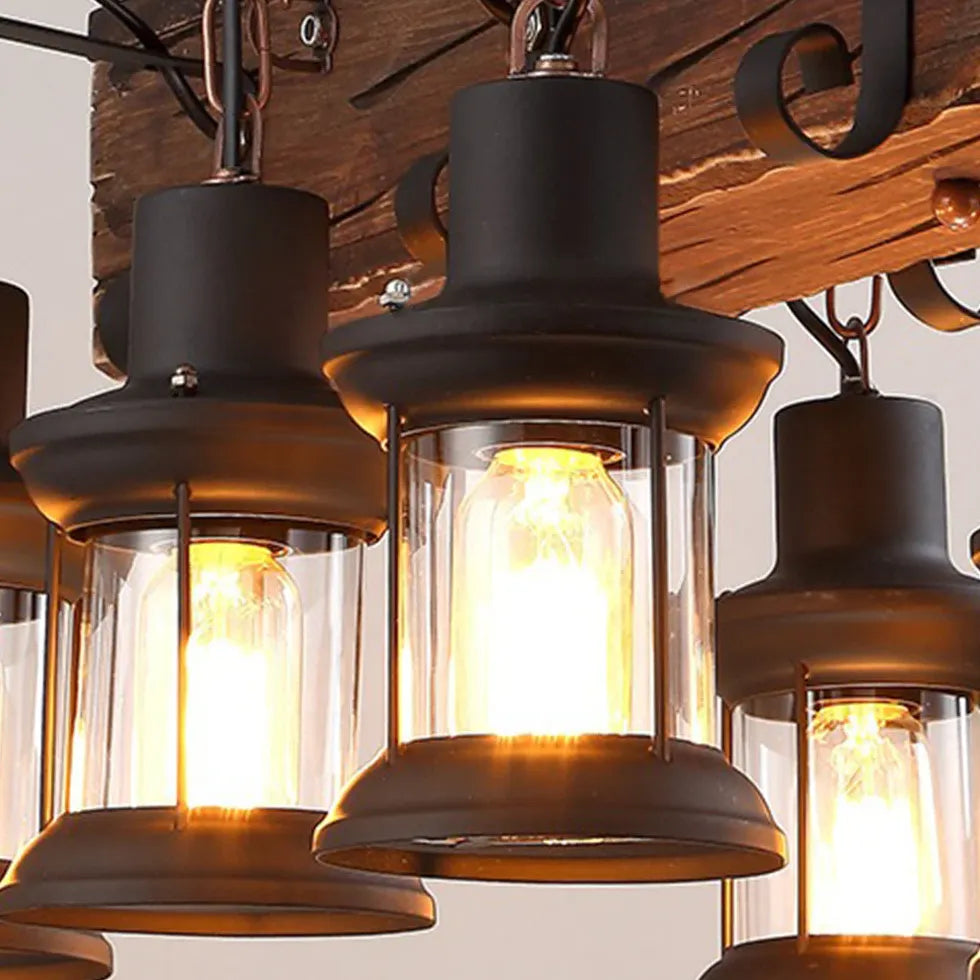 hängelampe esstisch industrial retro vintage schiffsholz - Clowas.de