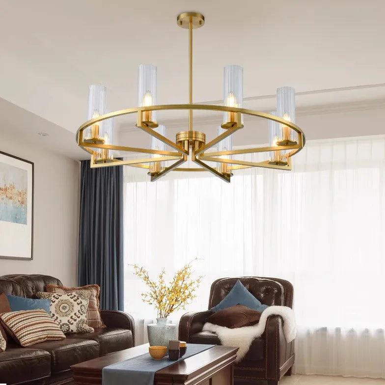 Hängelampe für Wohnzimmer aus Vollkupfer und Glas - Clowas.de