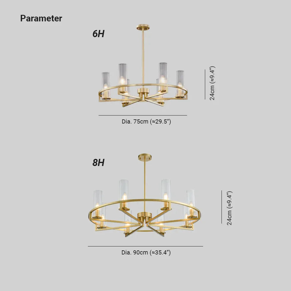 Hängelampe für Wohnzimmer aus Vollkupfer und Glas - Clowas.de