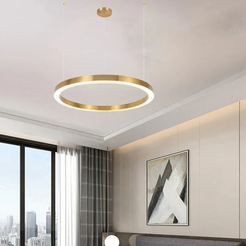 Hängelampe Gold rund modern minimalistischer Stil - Clowas.de