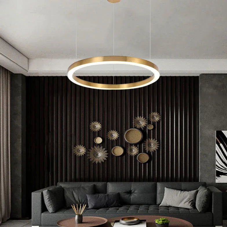 Hängelampe Gold rund modern minimalistischer Stil - Clowas.de