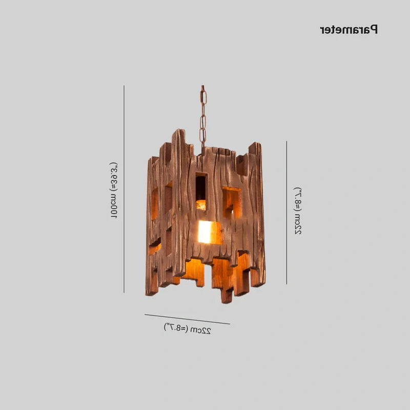 Hängelampe Holz Esstisch rustikal im Vintage-Industriestil - Clowas.de