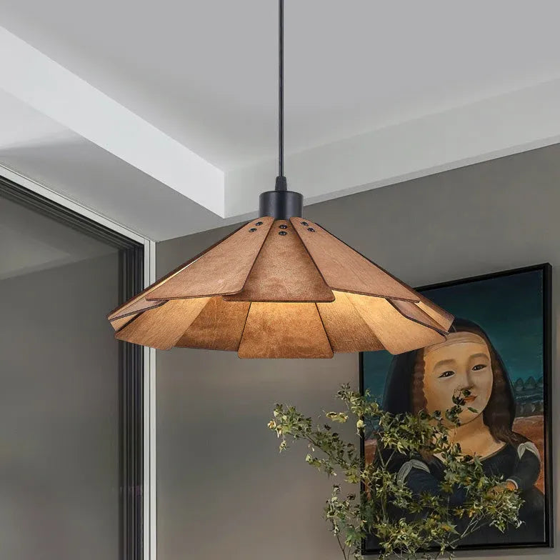 hängelampe holz schwarz im nordischen modernen Stil - Clowas.de