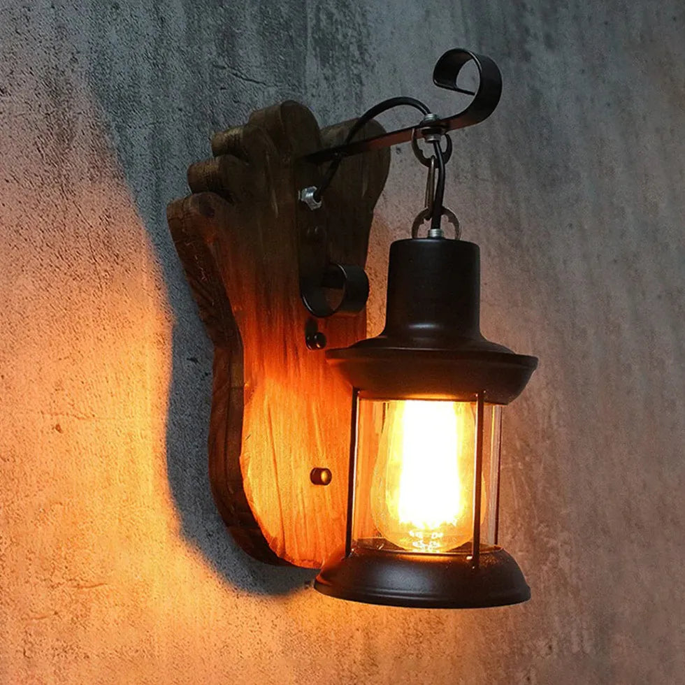 Hängelampe Industrial Holz Retro Vintage Schiffsmöbel - Clowas.de