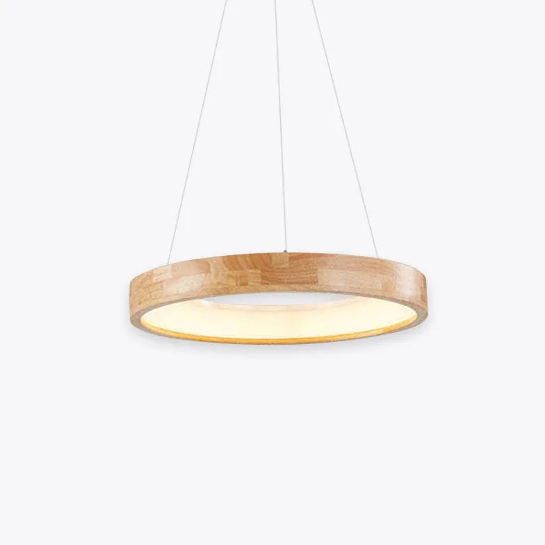 hängelampe rund holz moderne nordische eleganz - Clowas.de