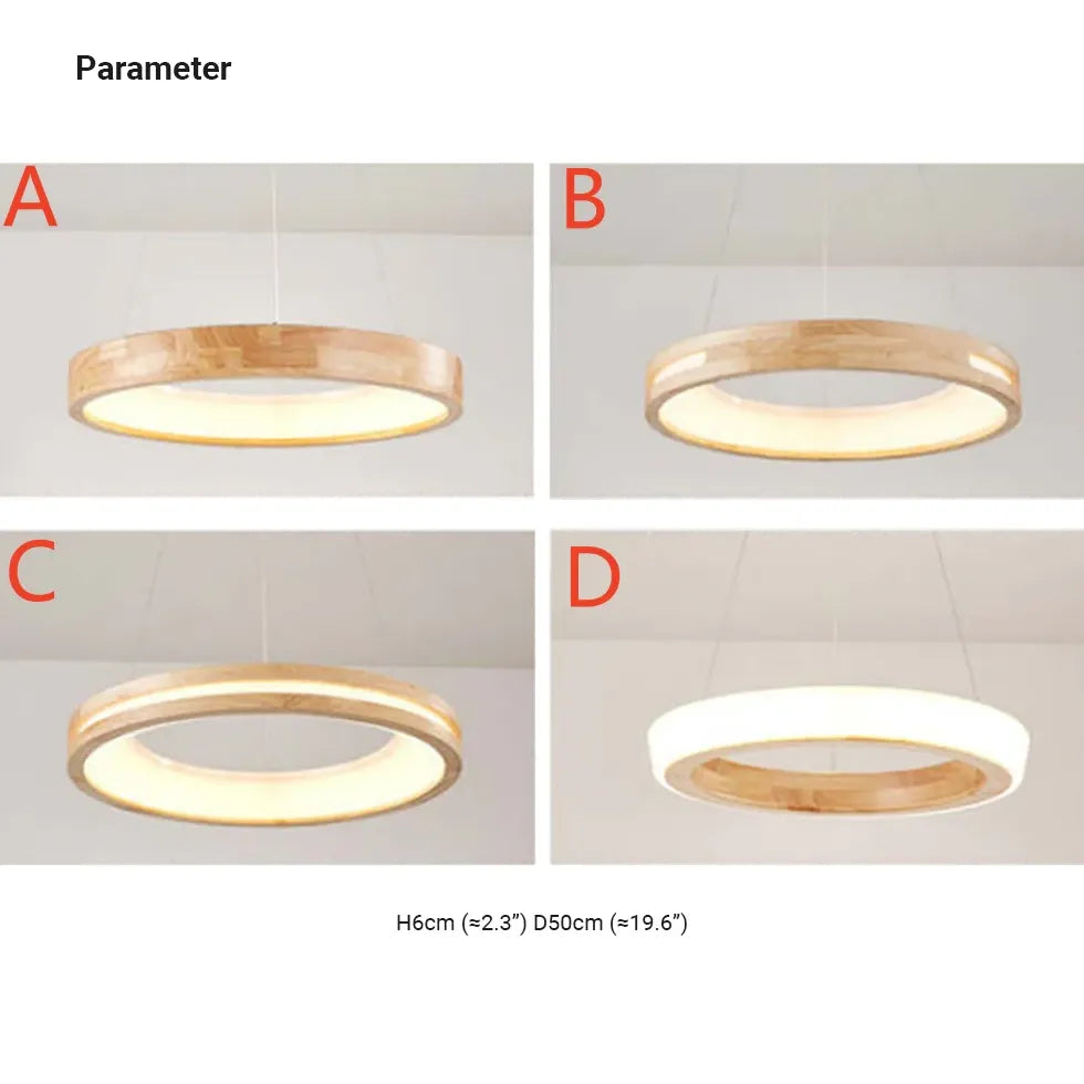 hängelampe rund holz moderne nordische eleganz - Clowas.de