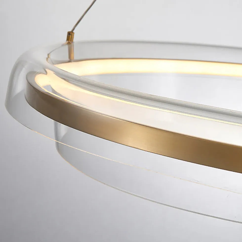 Hängelampe rund LED modern nordisch Acryl - Clowas.de