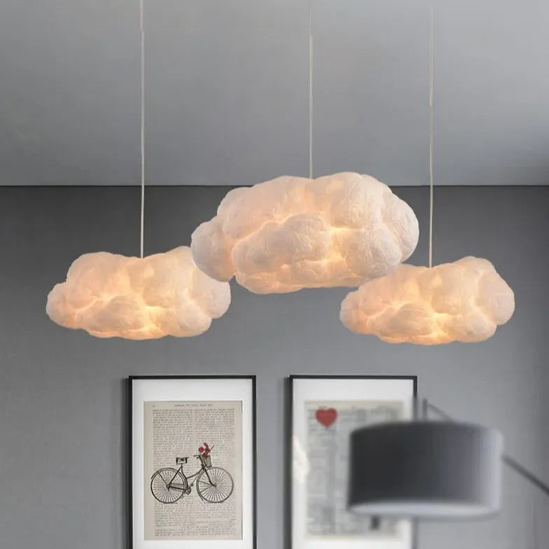 hängelampe schlafzimmer weiß nordisch wolkenförmig modern - Clowas.de