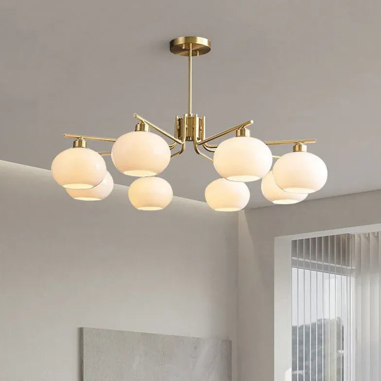 Hängelampe weiß gold im Bauhaus Vintage Stil - Clowas.de