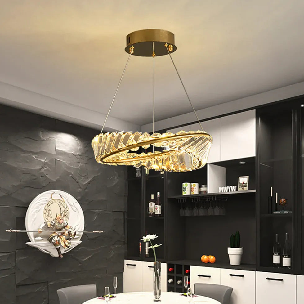 Hängelampe Wohnzimmer Glas leicht luxuriös und kristall - Clowas.de