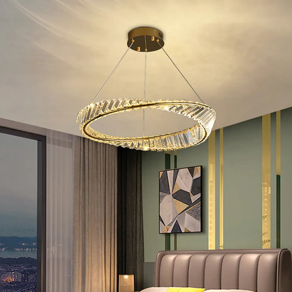 Hängelampe Wohnzimmer Glas leicht luxuriös und kristall - Clowas.de