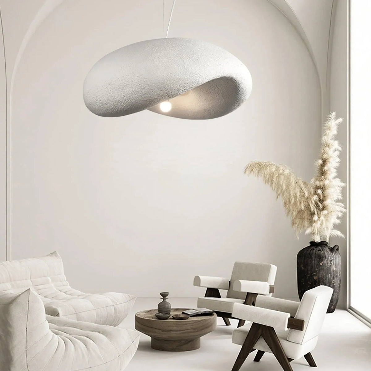 hängelampen weiss modern im skandinavischen Design natürliche Formen - Clowas.de
