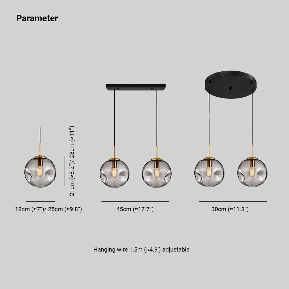 pendelleuchte 2 flammig schwarz mit nordischen glas - Clowas.de