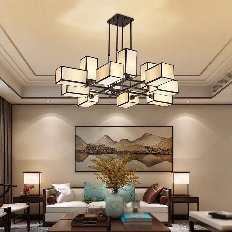 Hängeleuchte gross modern und schlicht neuer chinesischer Stil - Clowas.de