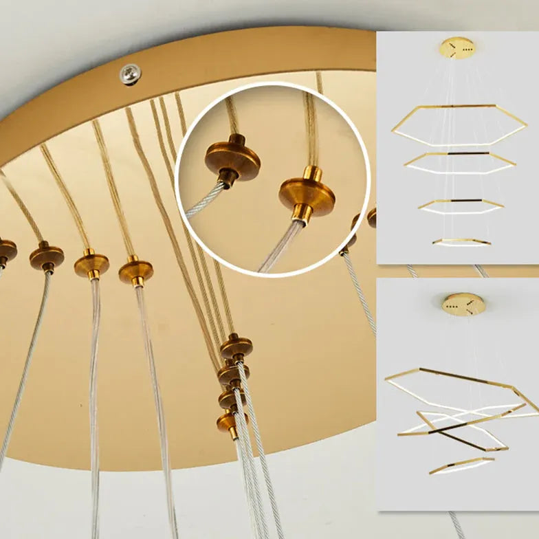 Hängeleuchte Metall in modernem sechseckigem Design - Clowas.de