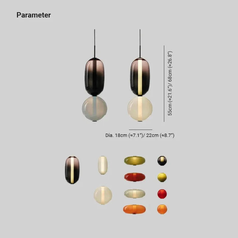hängeleuchte nachttisch moderne nordische farbige glasdesign - Clowas.de