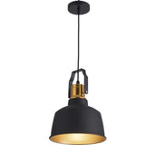 Hängeleuchte Schwarz Gold im Retro Eisenstil - Clowas.de