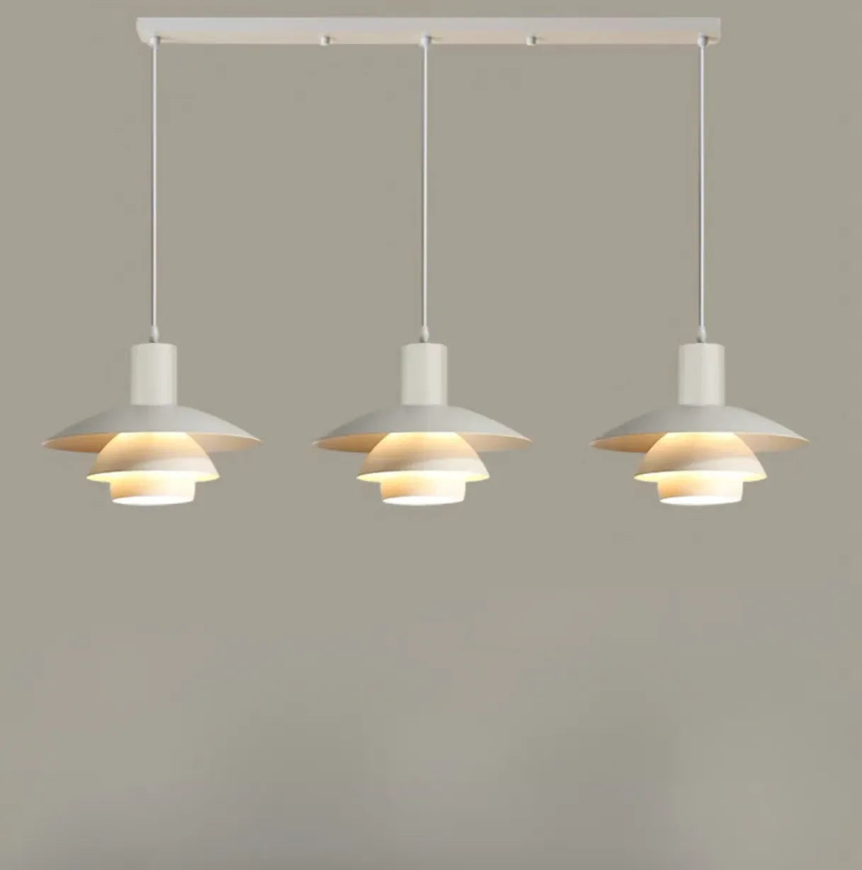 Cluster Pendelleuchte 3 flammig Nordisch Modern Weiß Simplistisch - Clowas.de