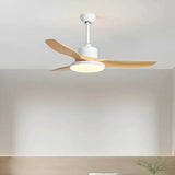 Faux Wood Modern Living Room Fan Light