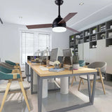 Black Modern Living Room Fan Light