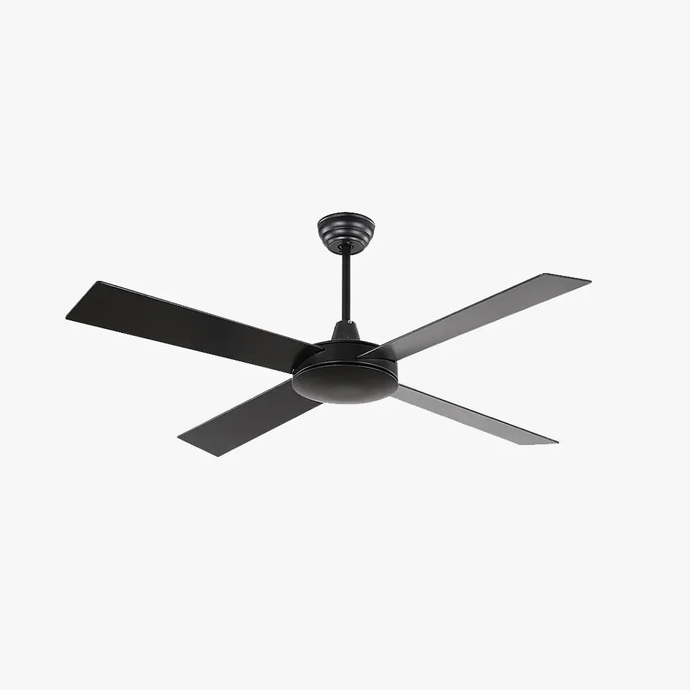 Black Metal Four-Leaf Ceiling Fan Light