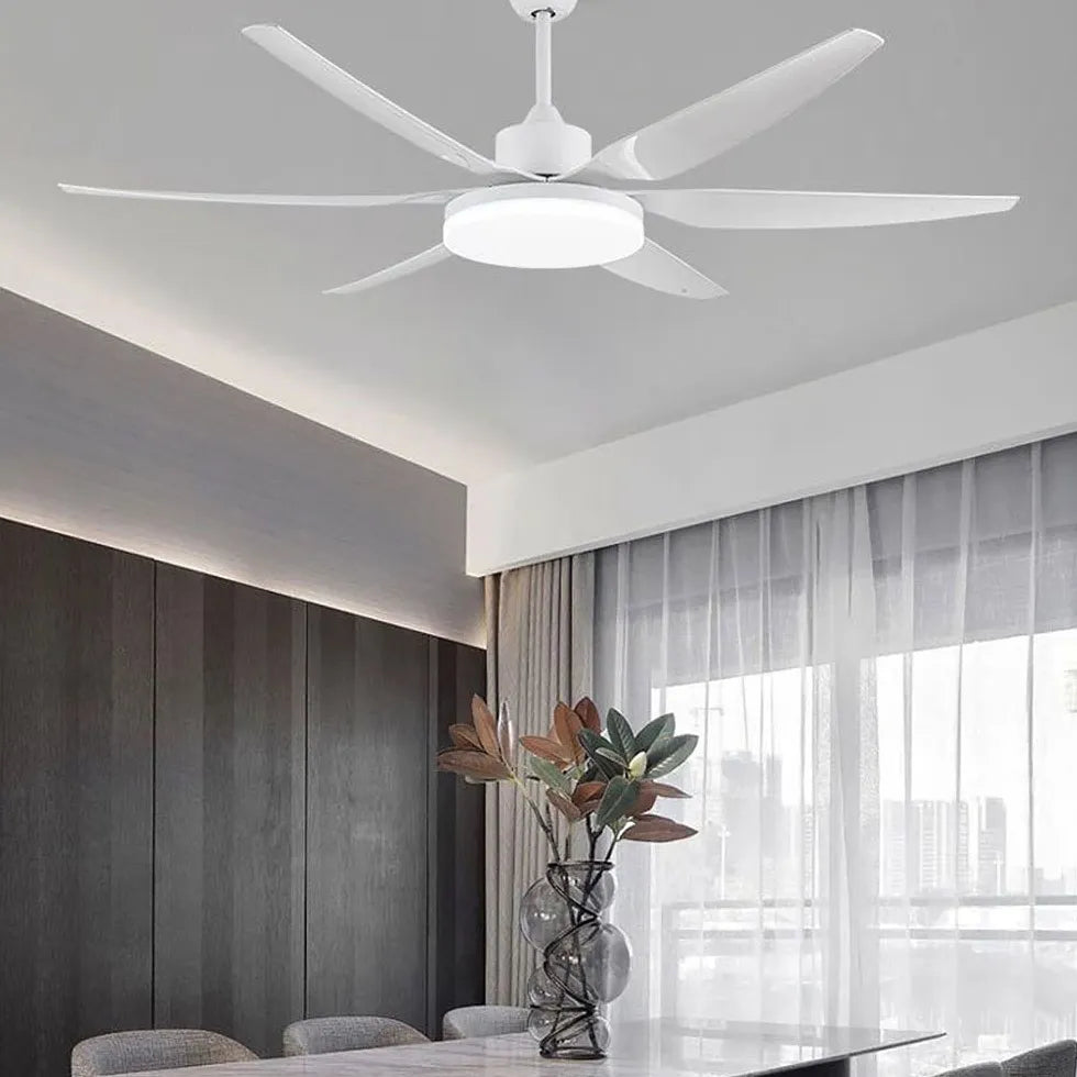 Weiße moderne minimalistische Wohnzimmerventilatorlicht Licht