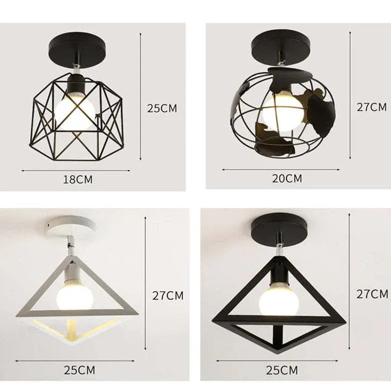 Deckenleuchte Industrial Look Metall Nordische Kreative Deckenlampe