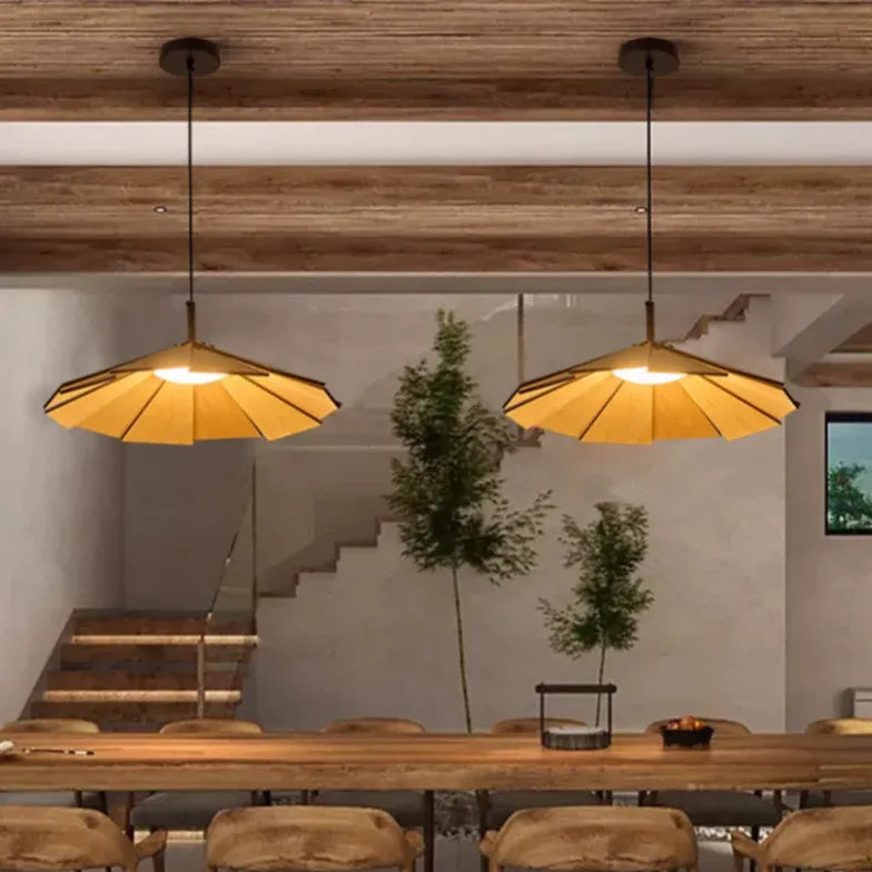 Holz Hängelampen für minimalistische japanische Esszimmer - Clowas.de