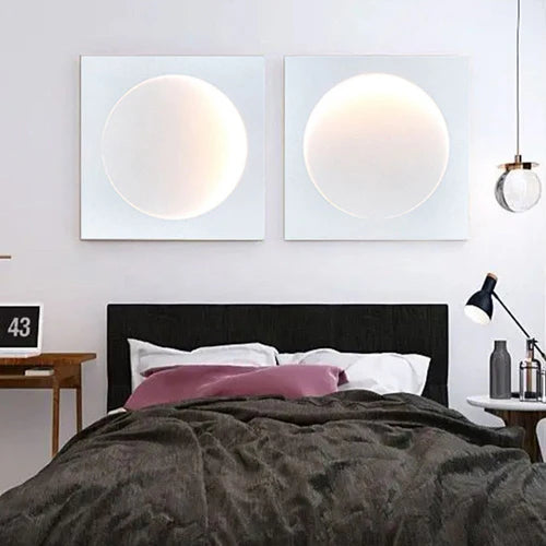 wandleuchte led wohnzimmer moderne weiße moon lampen