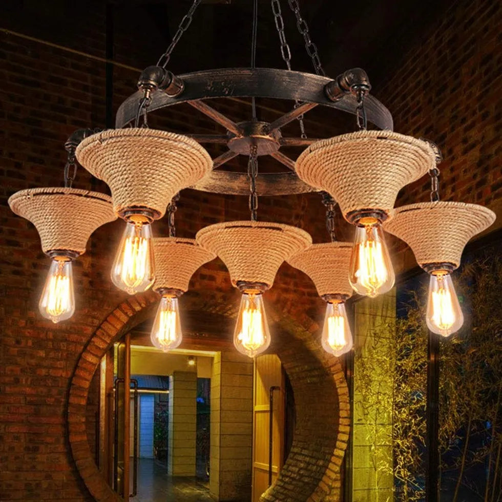 Industrial style hängelampe mit amerikanischem Retro-Seil - Clowas.de