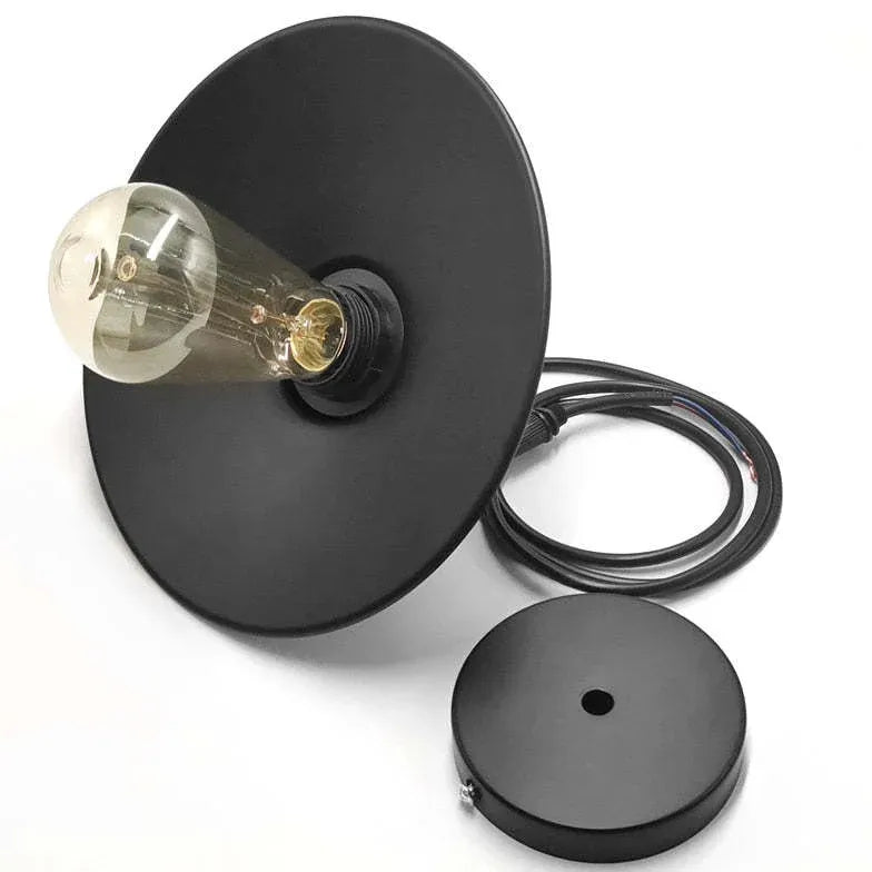 Industrie Hängelampe Schwarz im minimalistischen Retro-Stil - Clowas.de