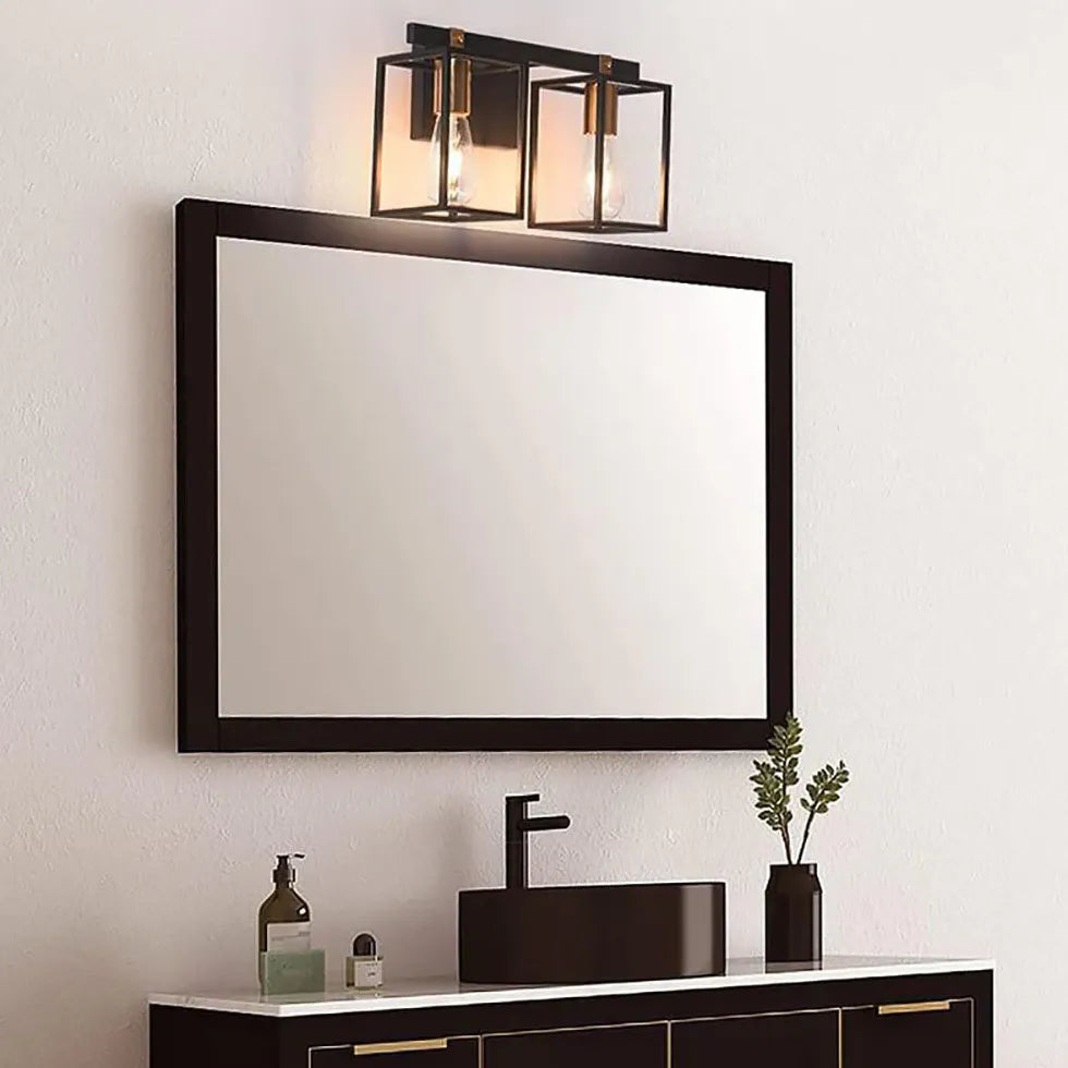 Industrie Wandlampe im schlichten Metallrahmen Design - Clowas.de