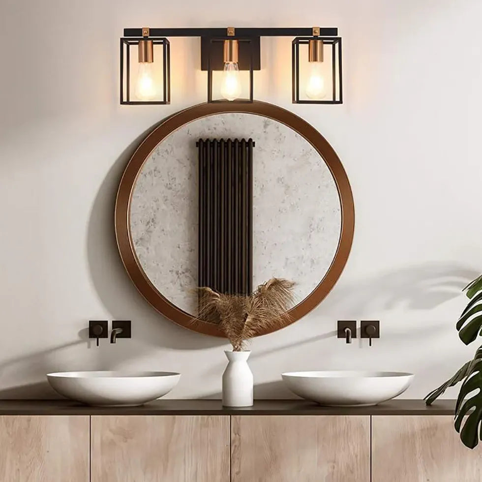 Industrie Wandlampe im schlichten Metallrahmen Design - Clowas.de