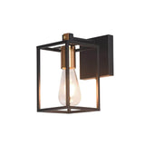 Industrie Wandlampe im schlichten Metallrahmen Design - Clowas.de